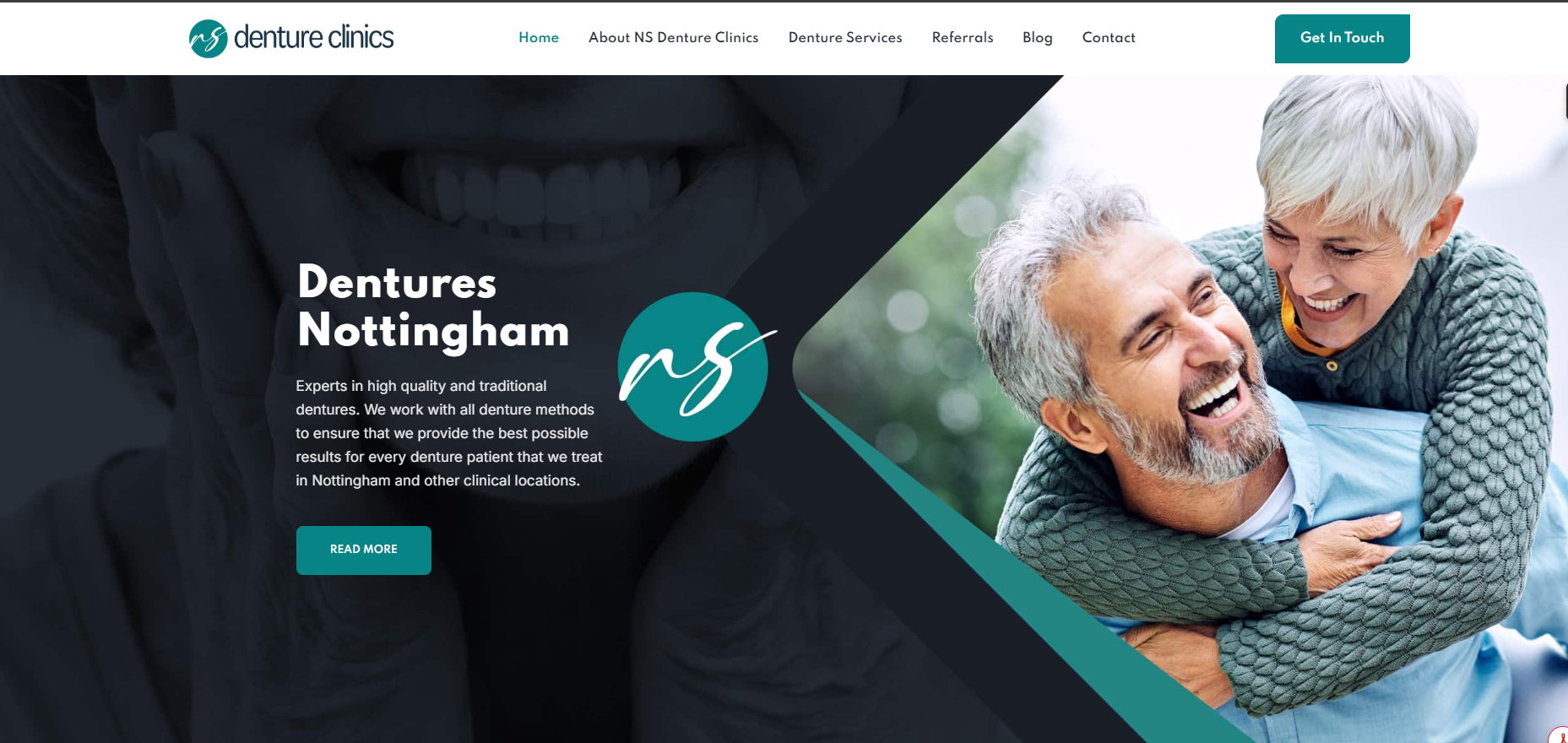 NS Denture Clinics website homepage